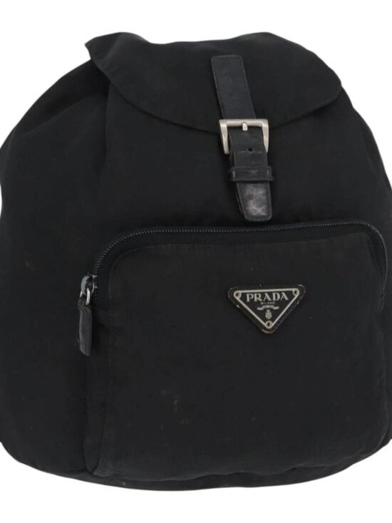 PRADA Backpack Nylon Black Silver Auth BA11574 main image 15